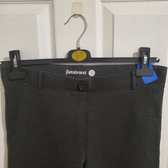 Betabrand Women Yoga Stretch Dress Pants Bootcut Leg Size Large Charcoal Gray - Picture 3 of 6
